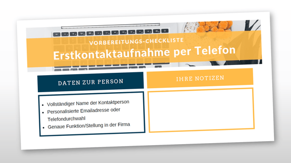 Checkliste Erstkontakt Telefon