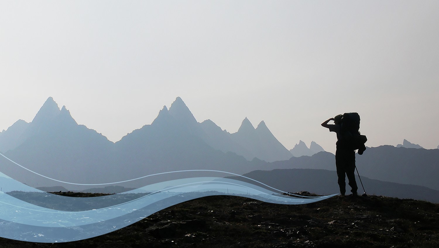 Hiker-on-top-of-the-mountain-PowerPoint-Templates-Widescreen