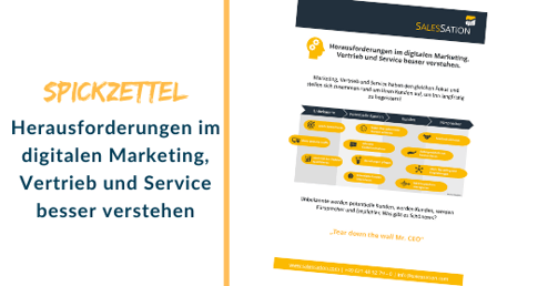 SalesSationCTA-Spickzettel Herausforderungen