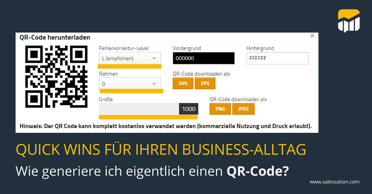 Wie generiere ich einen QR-Code?