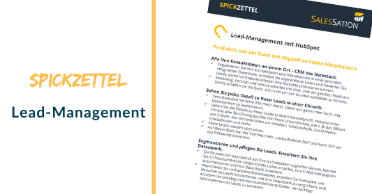 Lead-Management mit HubSpot [Spickzettel zum Download]